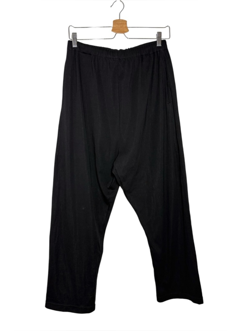 Roucha Black Pull On Casual Pape Jersey Pants - B / Medium